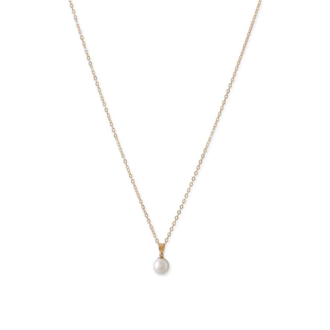 14 Karat Gold and Pearl 16" Necklace