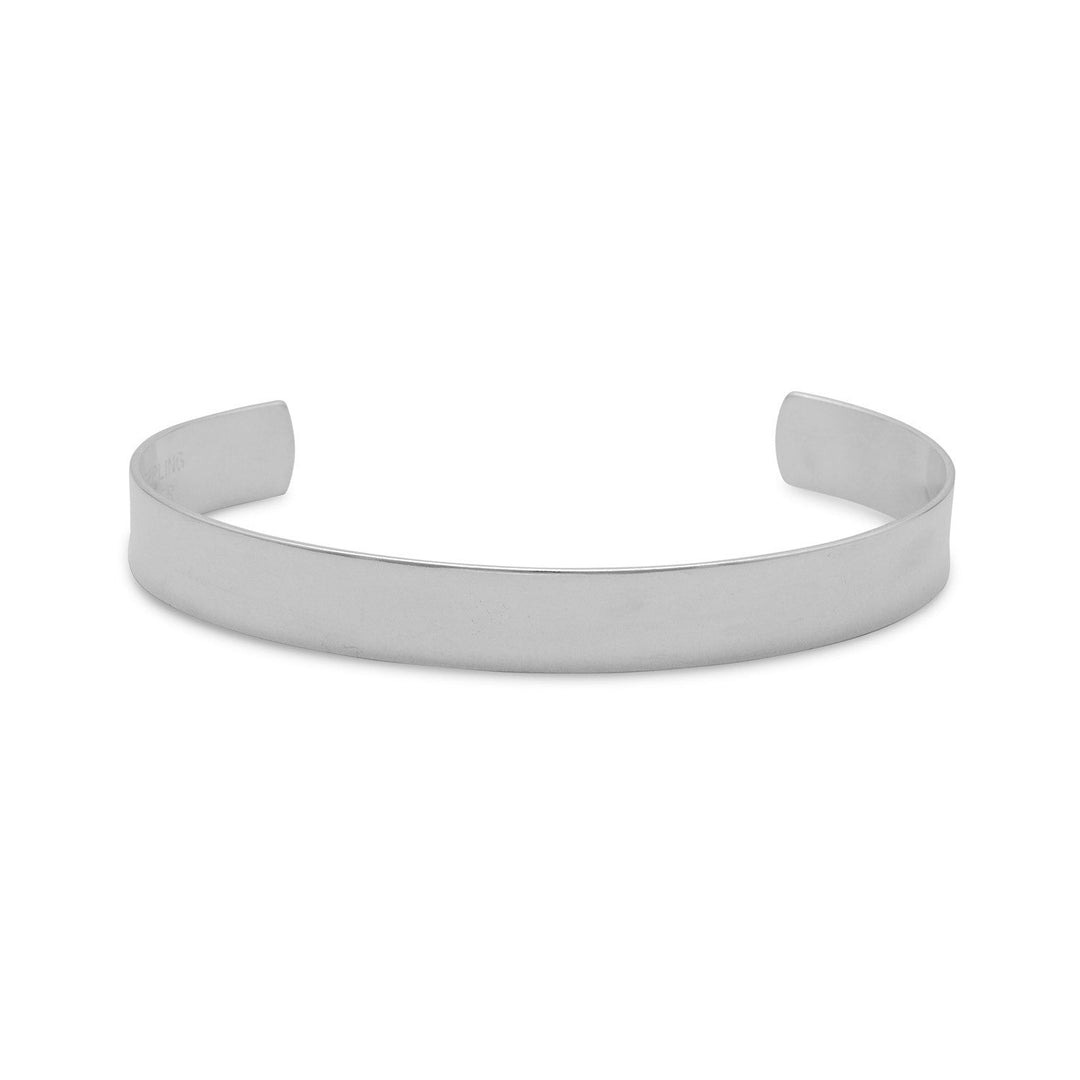 9.5mm cuff bracelet. This cuff has an inside diameter of 67mm. <br>.925 Sterling Silver