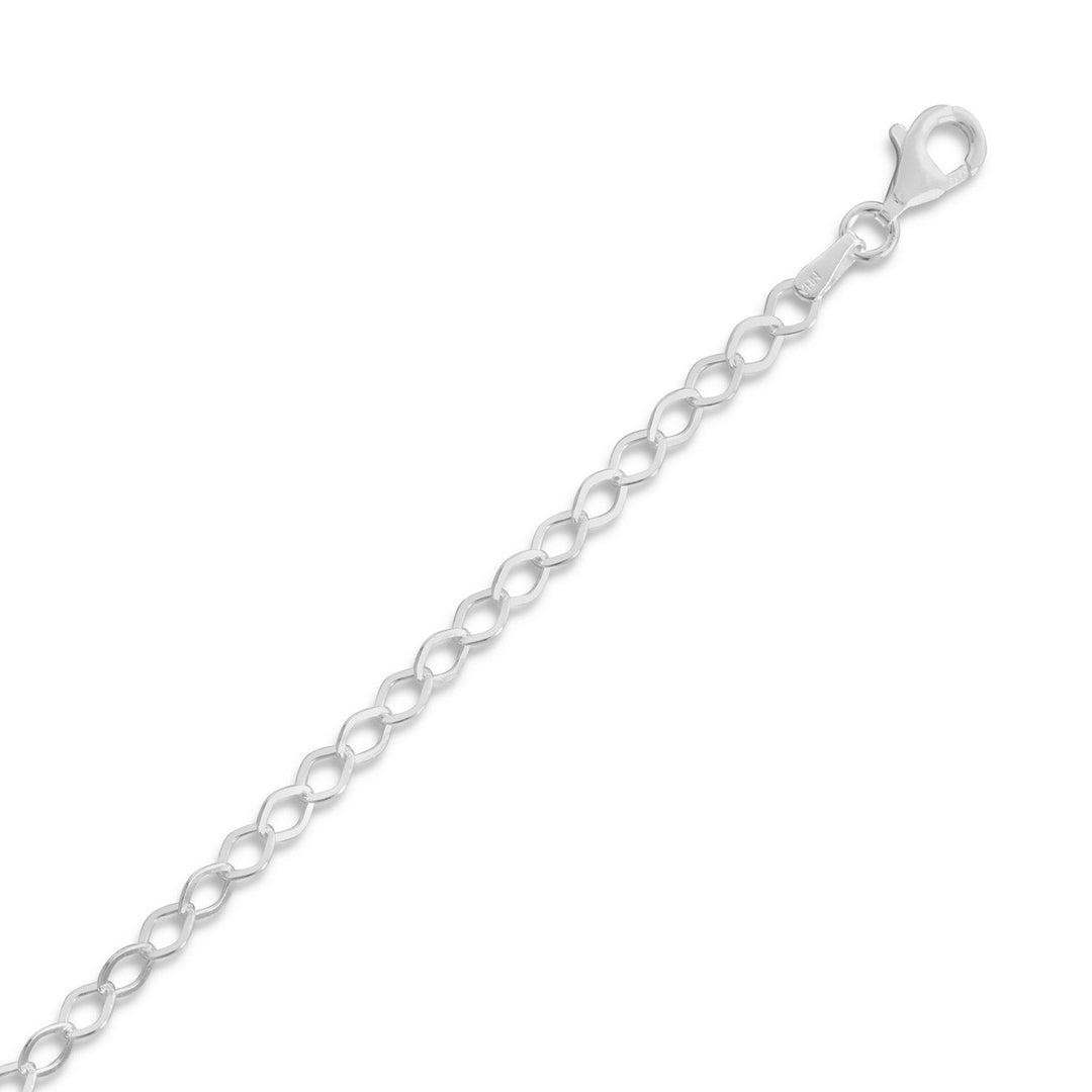 Introducing our exquisite flat diamond shape link chain bracelet, crafted with precision and elegance. This piece boasts a width of 3.2mm and is adorned with a lobster clasp for secure fastening. The chain has 2 bracelet lengths Can be paired with the necklace lengths, 16 and 18 inch, to make the perfect combo Meticulously crafted in Italy, this bracelet is made from the finest .925 sterling silver, ensuring its durability and longevity.