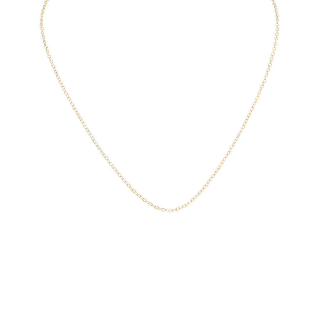 Introducing our 13" 14/20 gold filled cable chain necklace with a 1" extension and spring ring closure is a sweet classic that will surely capture your heart. Crafted with the value and beauty of 14kt gold filling, this delicate beauty is perfect for any occasion. The 13-inch necklace with the 1-inch extension allows for flexible placement, making it a versatile accessory that can be worn with any outfit.