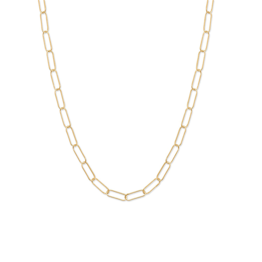 Hot Trend Alert!!! 18" 14/20 gold filled paperclip style link necklace features a lobster clasp closure. Links measure 5mm x 15mm. 14/20 Gold Filled