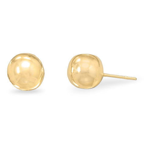 14 Karat Gold 10mm Ball Stud Earrings