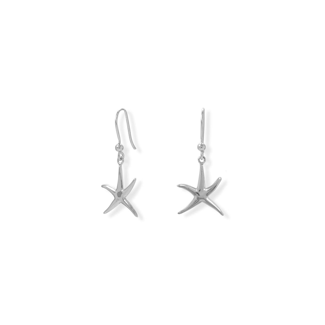 Introducing our exquisite seaside sensation! These opulent earrings, crafted from .925 sterling silver and rhodium plated, showcase a stunning starfish drop measuring 16mm x 17mm. With a total hanging length of 37mm, they pair perfectly with our sterling silver Starfish jewelry collection. Impeccably made in Italy.