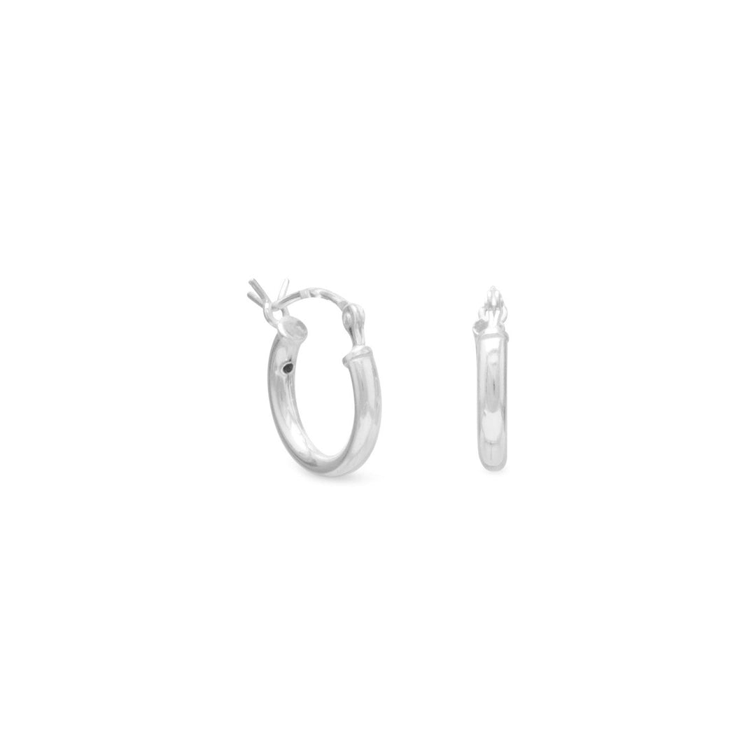 Introducing our exquisite 2mm x 12mm hoop earrings, crafted from the finest .925 Sterling Silver. These earrings are designed to captivate and enhance the beauty of any wearer. The size of these earrings is perfectly suited for those who prefer a subtle yet elegant look. The hoops are easy to wear, thanks to the click earrings that ensure a secure fit.