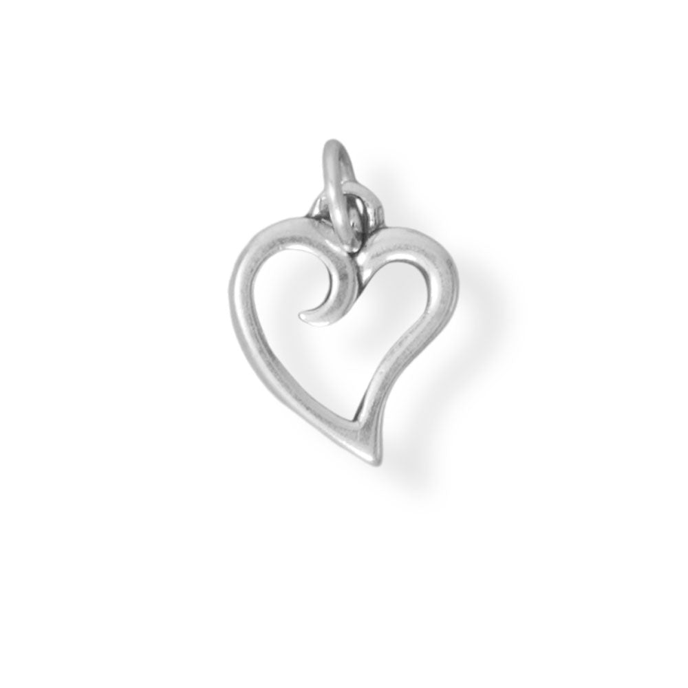 Our Oxidized Sterling Silver Heart Outline Charm is a true masterpiece of jewelry craftsmanship. Made from the finest .925 sterling silver, this charming piece is designed to add a touch of elegance and sophistication to any outfit. The unique oxidized finish enhances the beauty of the charm, making it a true work of art. Measuring 11.3mm x 13.8mm, the heart outline charm is a striking piece that is sure to capture the attention of onlookers.