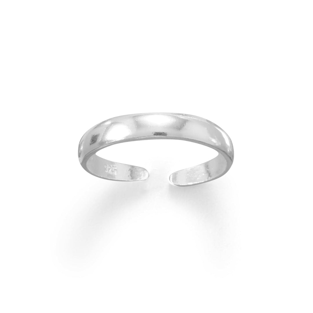 Introducing a timeless addition to your wardrobe, the Adjustable Polished Sterling Silver Band Toe Ring. Crafted from .925 sterling silver, this toe ring boasts a subtle sparkle and sophistication that is sure to elevate any outfit. Measuring approximately 3 mm wide Ease of adjustability ensures a comfortable fit for all.