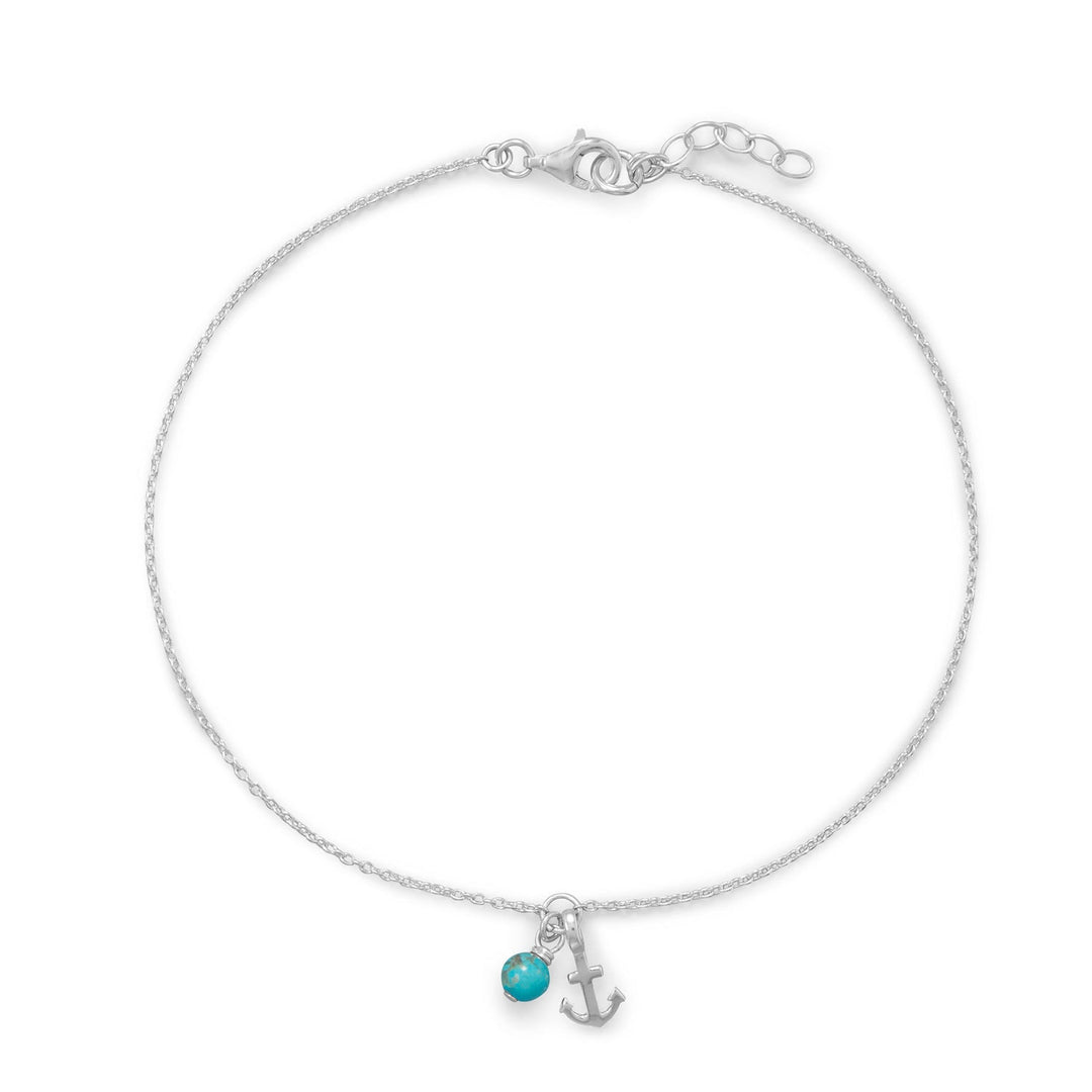 Introducing our stunning 11" + 1" extension sterling silver anklet! Adorned with a polished 10mm x 15mm sideways anchor, this anklet exudes elegance. Complete with a secure spring ring closure. Made from .925 Sterling Silver.