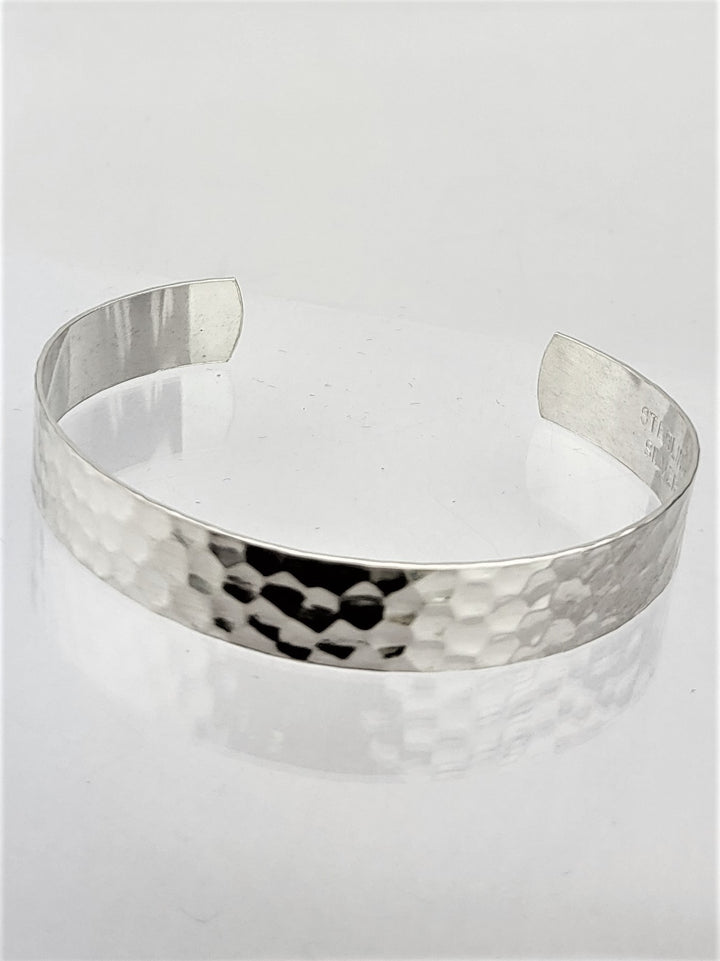 Hammered Sterling Silver 9.5mm Cuff