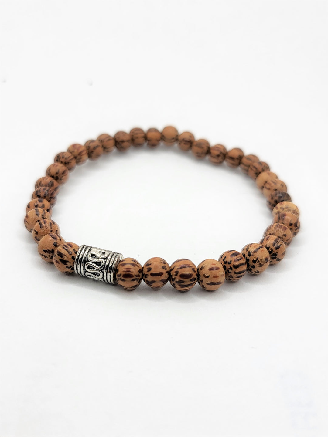 Palmwood Bead Stretch Bracelet