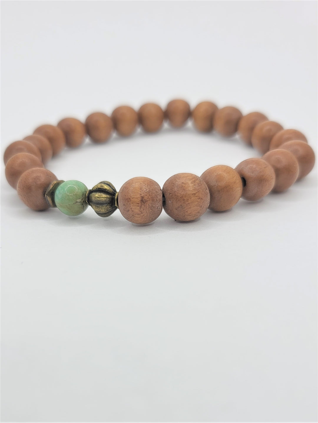 Natural Wood Bead Stretch Bracelet