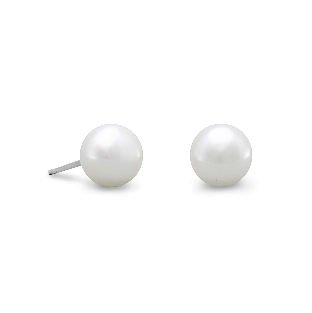 Introducing our exquisite Sterling Silver Post Earrings, adorned with lustrous white cultured freshwater pearls The pearls measure between 6 to 7 mm in size. Crafted from premium .925 sterling silver, these earrings are a testament to the highest standards of quality and craftsmanship.