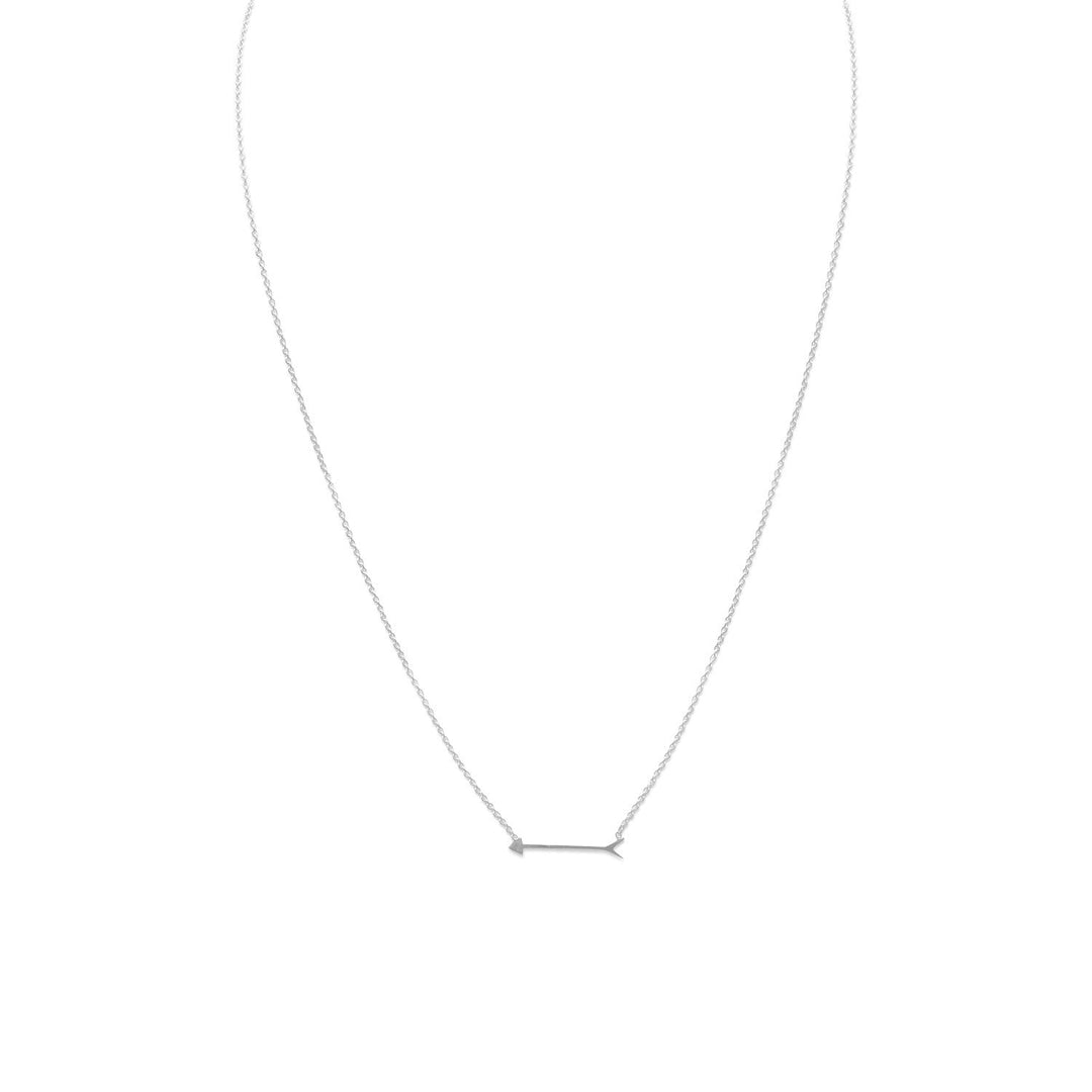 Introducing our exquisite 16" + 2" extension sterling silver necklace. Adorned with a stunning 20mm arrow pendant. Crafted from the finest .925 sterling silver, this necklace exudes elegance and sophistication, making it the perfect accessory for any occasion.  Arrows have long been associated with direction, focus, and determination, making this necklace a meaningful and empowering piece of jewelry. Featuring a secure lobster clasp closure.