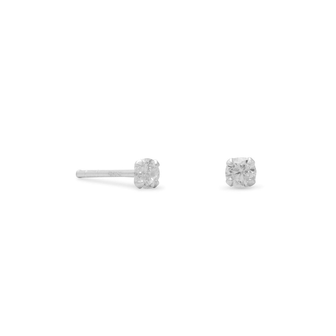 Introducing our exquisite Polished 3mm CZ Sterling Silver Stud Earrings, crafted with the finest .925 sterling silver. The centerpiece of these earrings is the stunning cubic zirconia stone, which is renowned for its brilliance and clarity. The 3mm size of the stone is perfect for those who prefer a hint of sparkle.