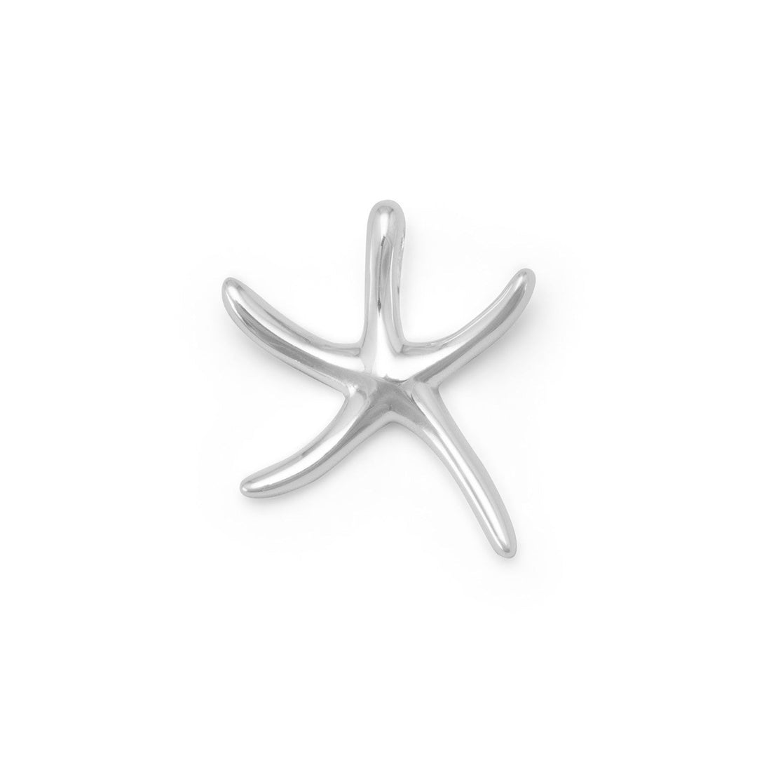 Introducing Seaside's special friend, the polished sterling silver 22mm starfish slide. Crafted from .925 sterling silver, This exquisite piece boasts the brilliance of a polished finish, making it a stunning addition to any jewelry collection. Designed to pair perfectly with our Starfish Earrings, This slide can be effortlessly placed on any of our sterling silver necklaces for a complete and cohesive look.