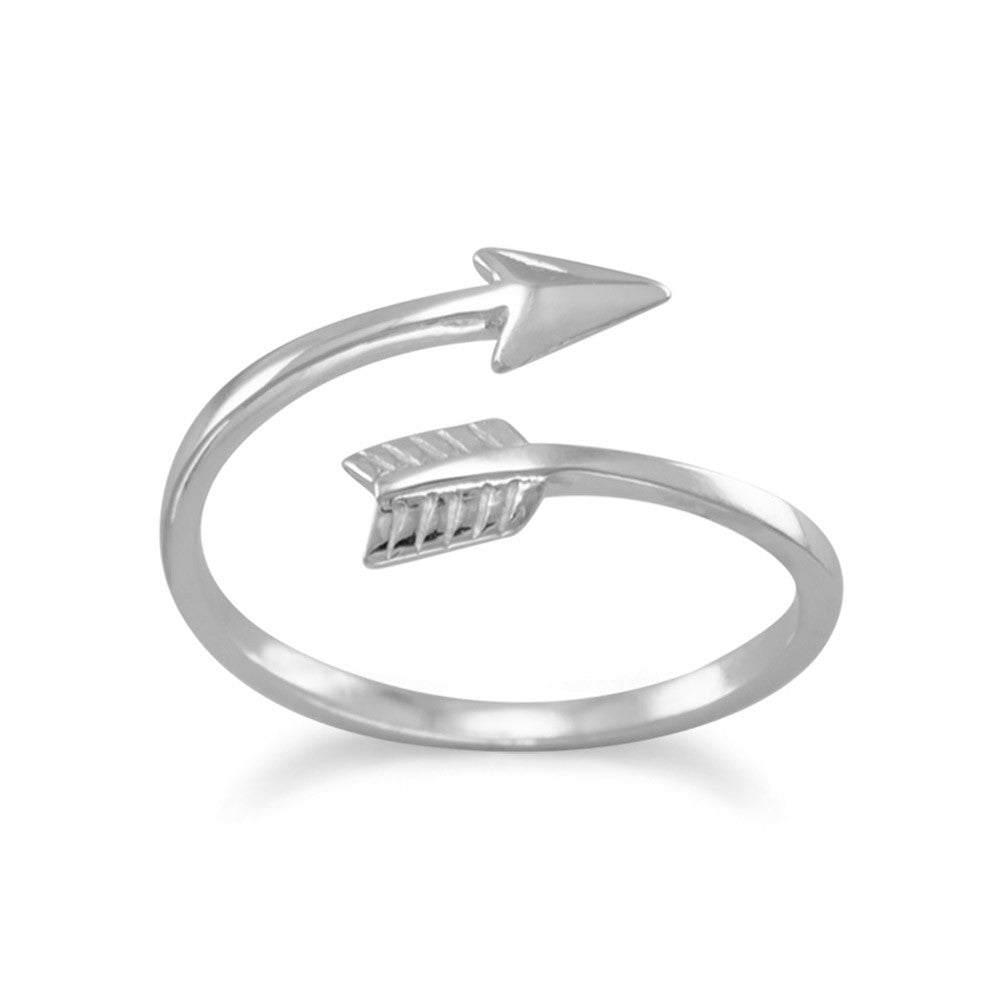 Introducing the Rhodium Plated Sterling Silver Arrow Wrap Around Design Ring, a stunning piece of jewelry that will always guide you in the right direction. This ring features a sleek and elegant band that is approximately 1.5mm wide, crafted from high-quality .925 sterling silver.The arrow has long been associated with direction, purpose, and focus. Available in whole sizes 4-11, this ring makes for a great gift for both men and women .