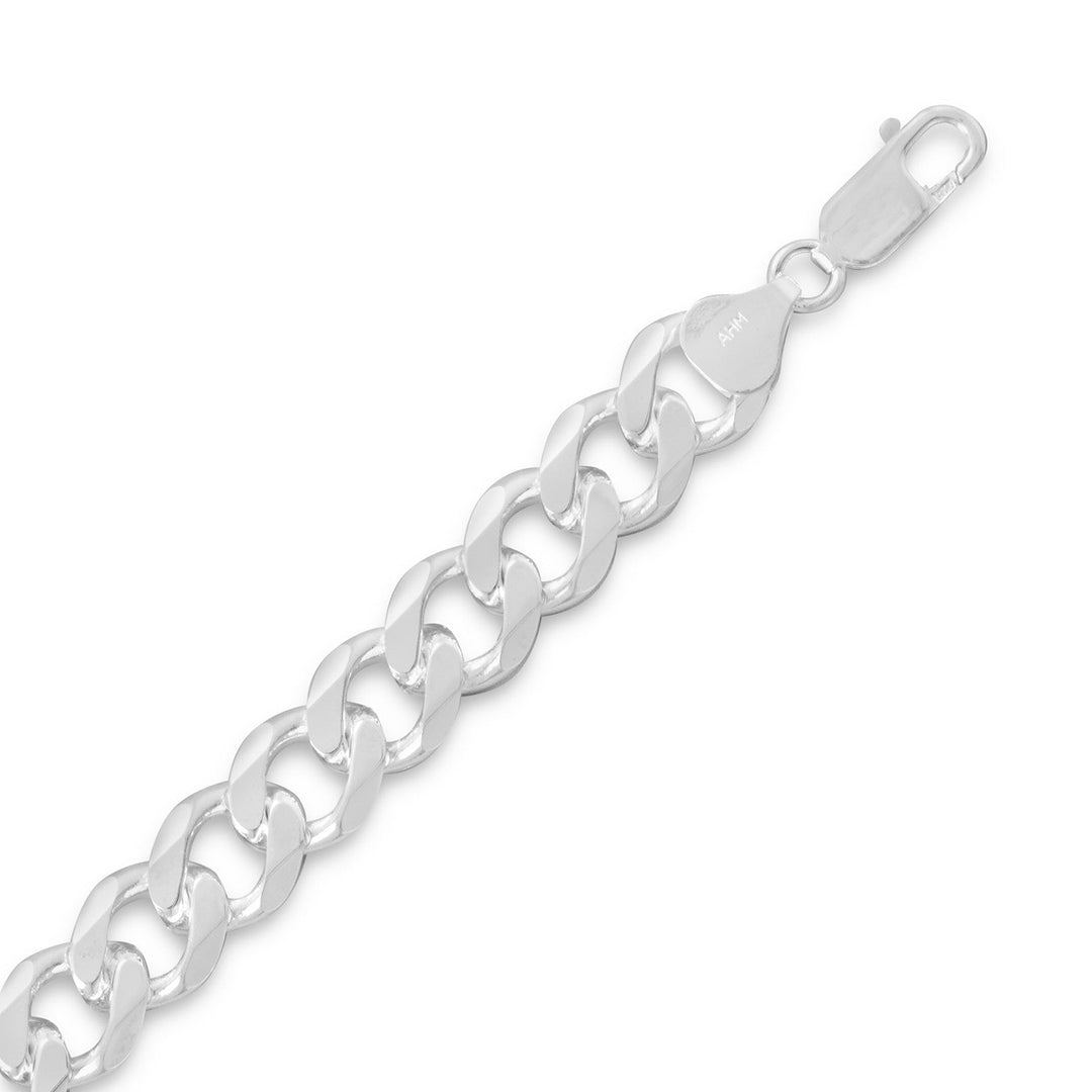 Indulge in the opulence of the Classic 8.3 mm Beveled Curb Chain, crafted in Italy with .925 sterling silver. Its unique beveled design and lobster clasp closure exude sophistication. Available in various lengths and styles, it's a versatile piece that can be worn by anyone. Layer it with our sterling silver necklaces for a personalized look. A timeless and elegant addition to any jewelry collection, it makes for an exquisite gift for any male loved one. 