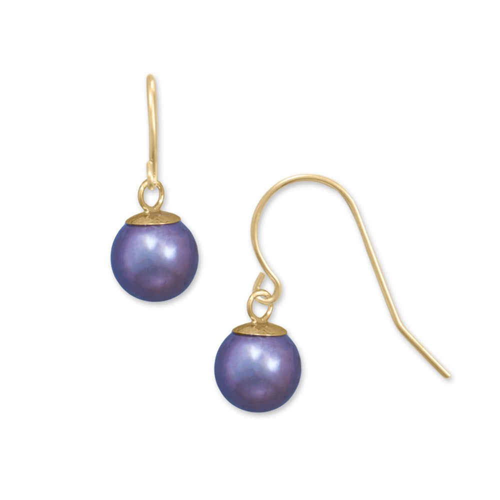 Experience the ultimate in luxury with our 14 Karat Gold Filled Peacock Pearl French Wire Earrings, featuring stunning 7.5mm cultured freshwater peacock pearls.14/20 gold filled french wire earrings feature 7.5mm cultured freshwater peacock pearls. Earrings have a hanging length of 21mm.