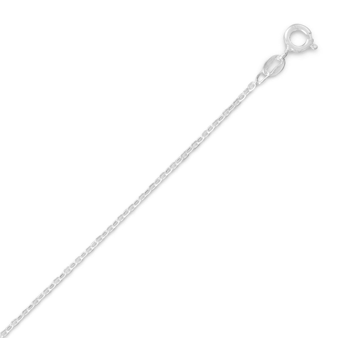 Introducing the Sterling Silver 1.5mm Open Cable Chain Necklace.  This necklace is expertly crafted in Italy using only the finest .925 sterling silver. The open cable chain design of this necklace is a unique feature that sets it apart from other necklaces. The open cable chain is a type of chain that consists of individual links that are twisted together in a spiral pattern, creating a beautiful and intricate design. This design allows the necklace to lay flat against the skin.